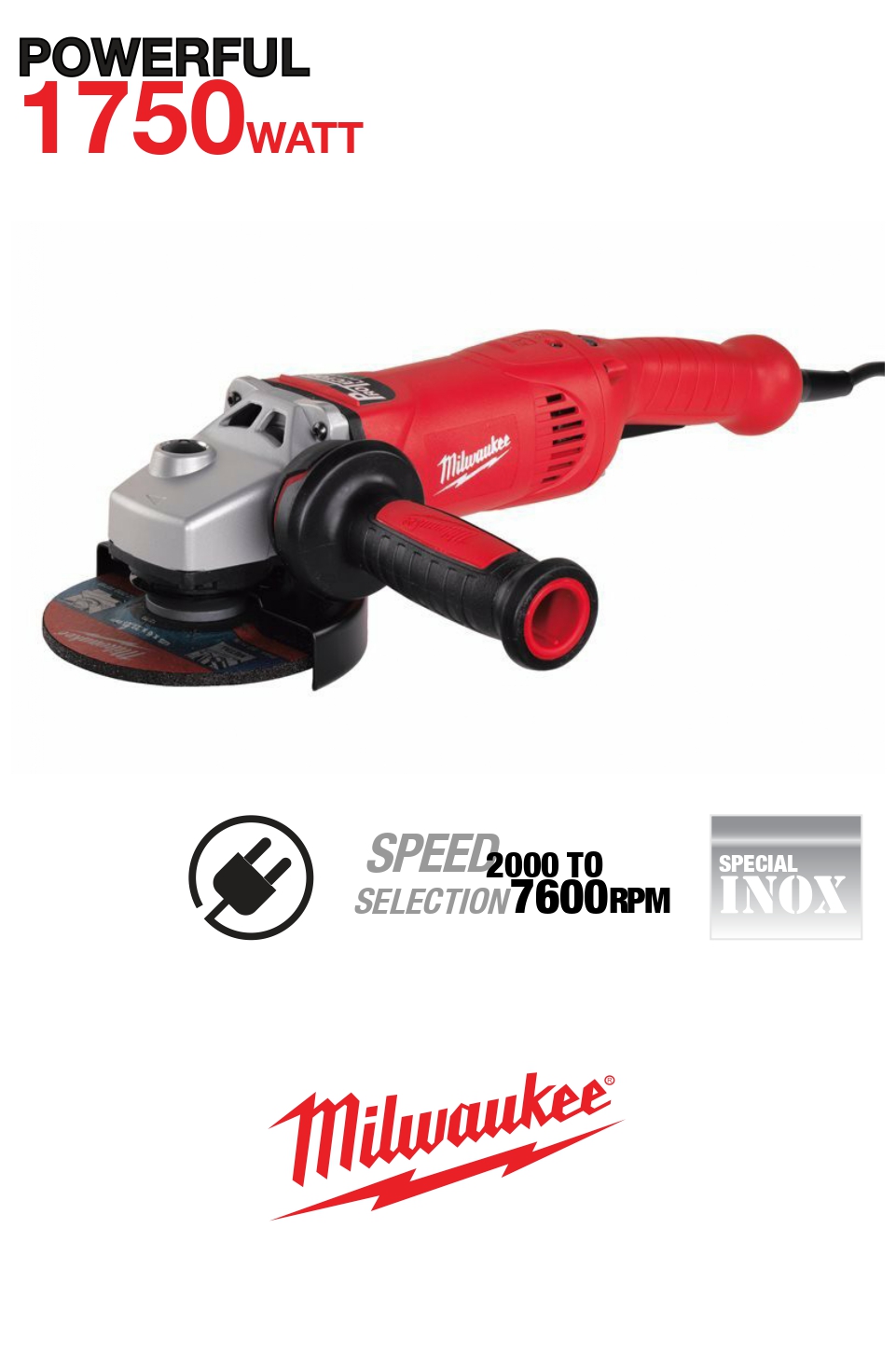 Imexco, ANGLE GRINDER 125MM 1750W  AGV 17-125 INOX