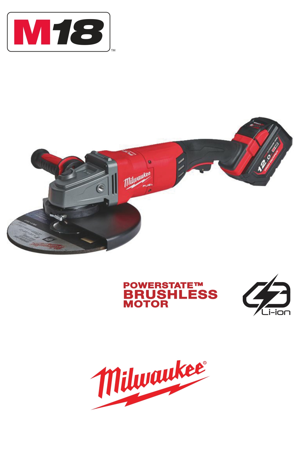 Imexco, ANGLE GRINDER CORDLESS M18  FLAG 230 XPDB - 12