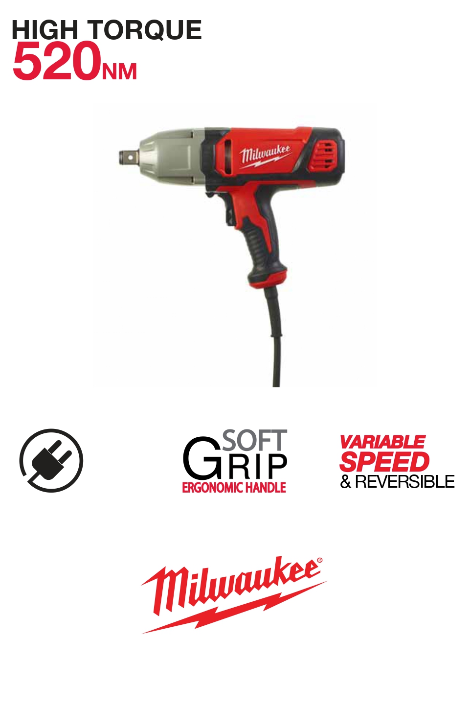 Imexco, ┬╛ΓÇ¥ DRIVE IMPACT WRENCH 725W  IPWE 520R