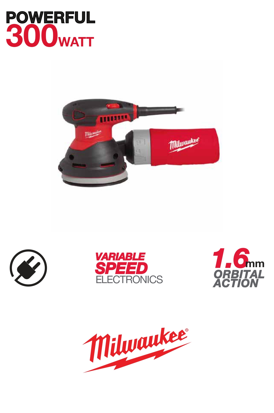 Imexco, RANDOM ORBITAL SANDER 300W 125MM  ROS 125 E